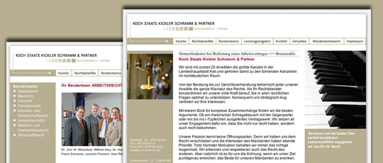 Internetauftritt Koch Staats Kickler & Partner
